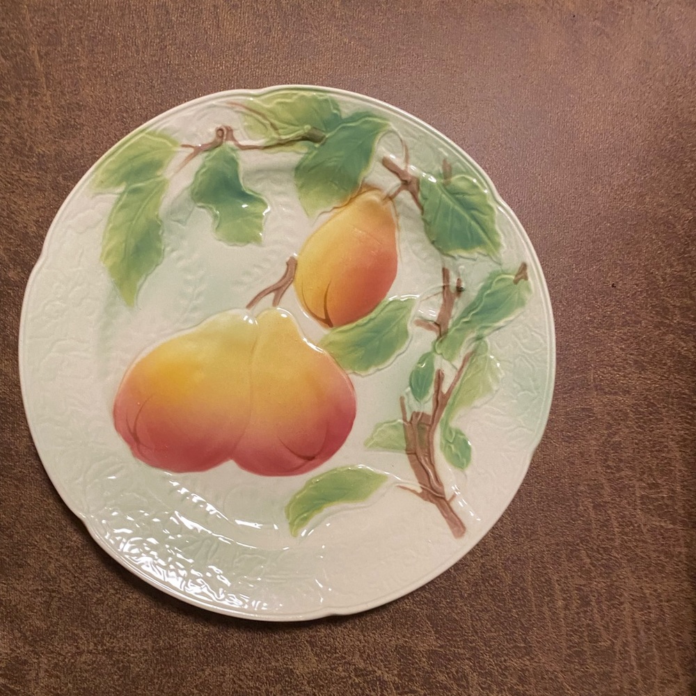 Vintage set of six artisan lunch/dessert plates.
